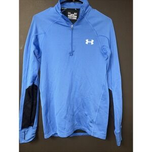 Under Armour Run Cold Gear Quarter Zip Fitted Top Size S
